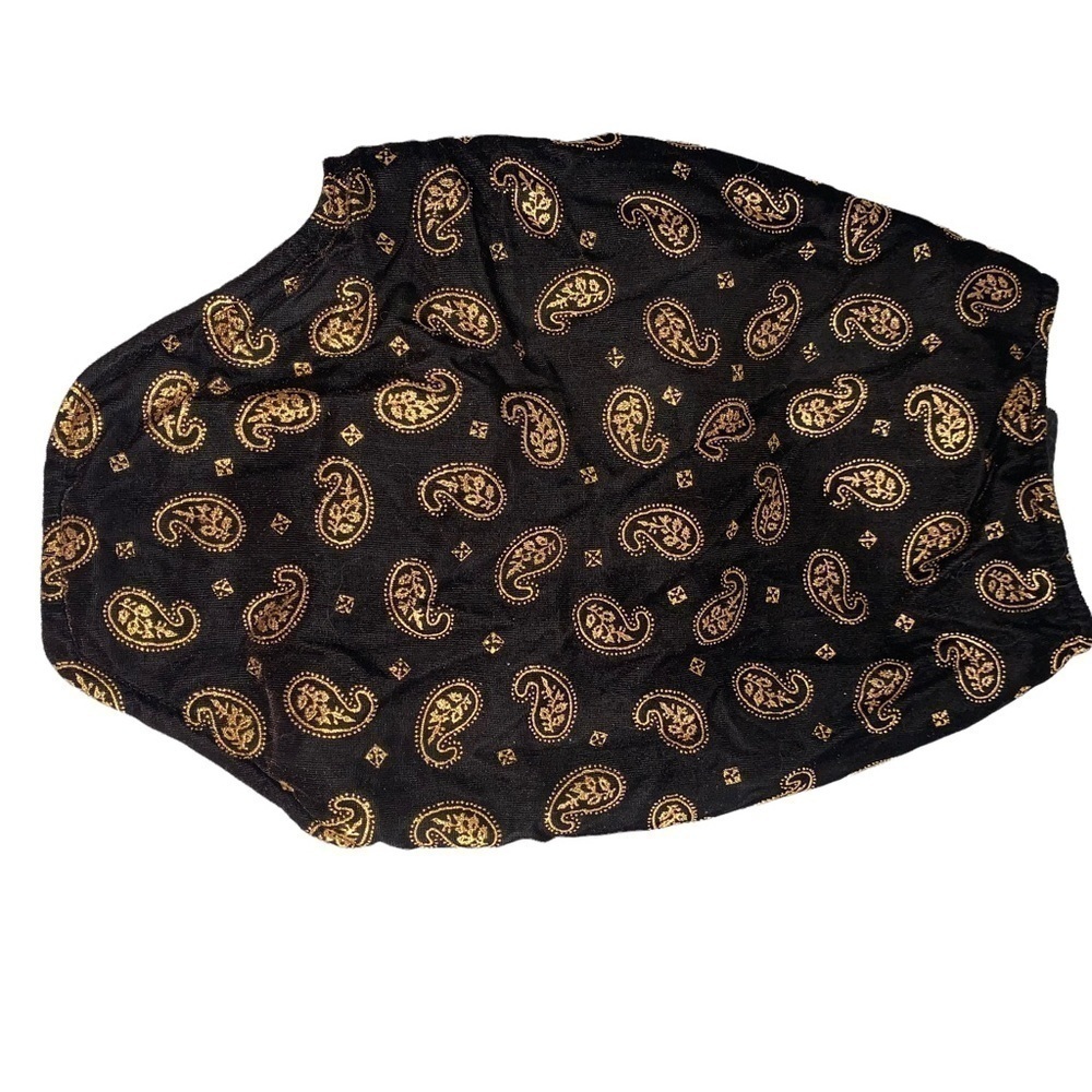 Brocade Gold Paisley on a cotton velvet dog vest